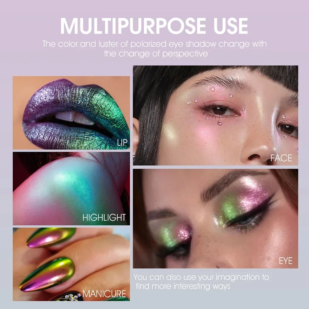 1pc Chameleon Liquid Eyeshadows Shiny Longlasting Eye Shadow Duochrome Eyeshadow Fashion High Quality Make Up Art Women Cosmetic Qme