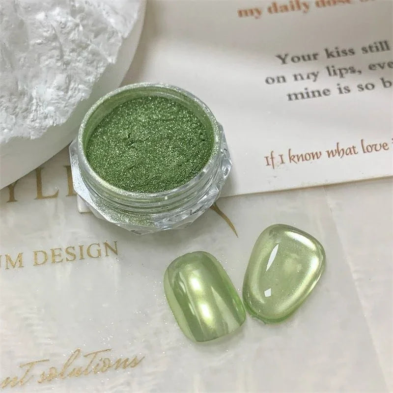 Manicure Super Flash Rich In Pigment Sparkling Mirror Effect Nails Shining Summer Nail Mirror Powder Metal Nail Art Tools Qme A1