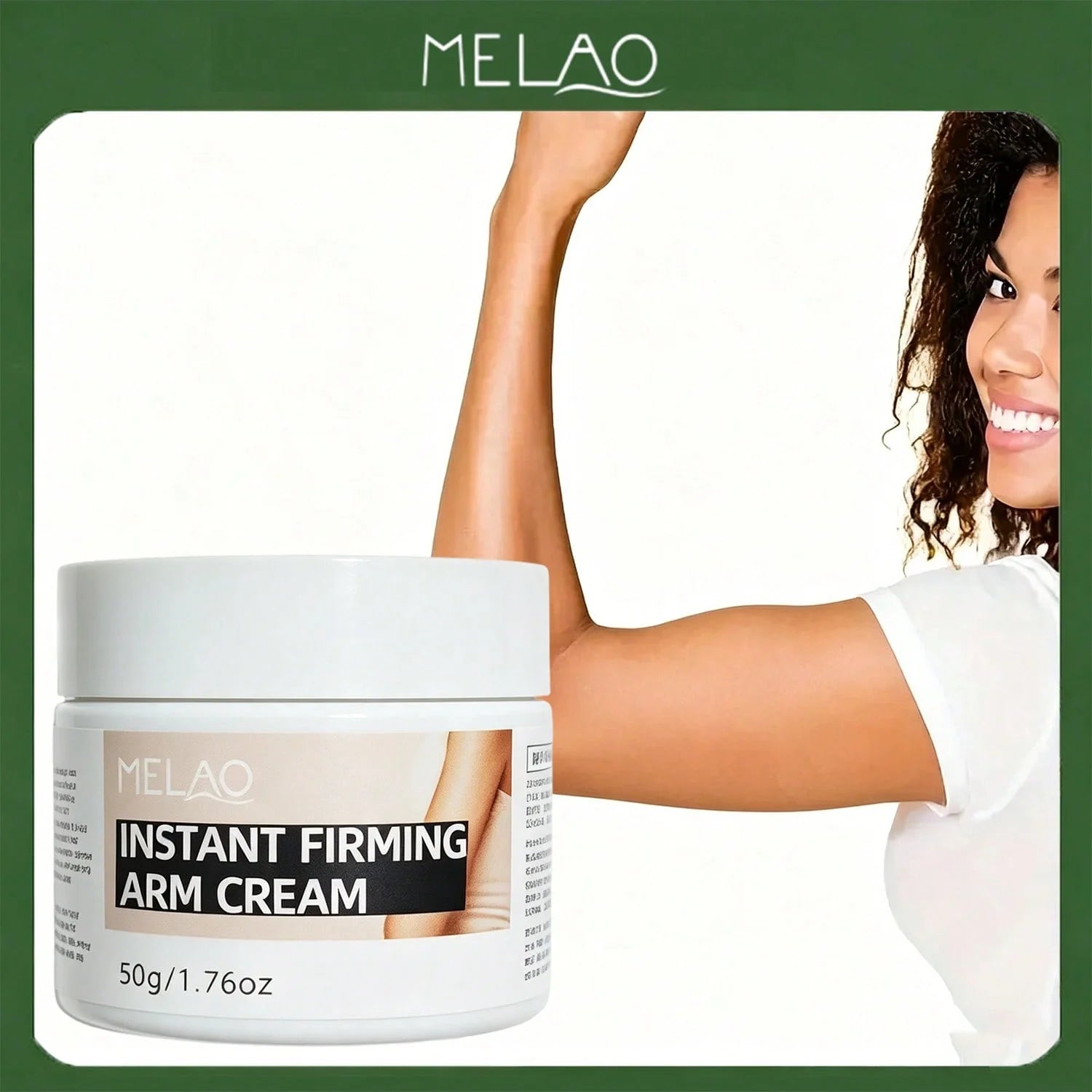 MELAO Instant Firming Arm Cream, Tightening Body Lotion for Flabby Saggy Upper Arms, Smooth Loose Skin & Improve Arm Elasticity Qme