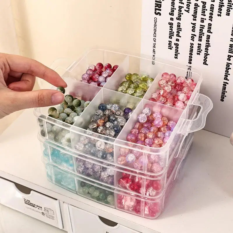 1/3/5 Tier Adjustable Stackable Compartment Slot Plastic Storage Box For Organizing Toys Jewelry Accessories Qme