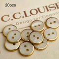 Resin Circular Button Craft Sewing Button 2-Hole Handmade DIY Accessory (11.5mm) Qme 20pcs