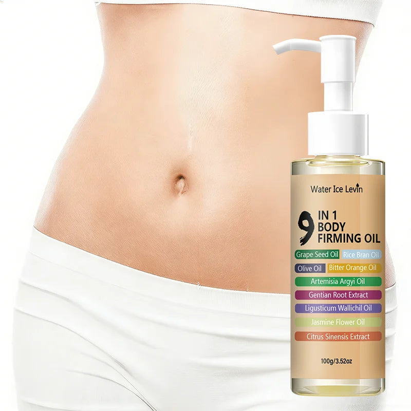 9-in-1 Body Firming & Toning Oil - Natural Herbal Blend, Deep Moisturizing, Smooths Skin & Improves Elasticity Qme