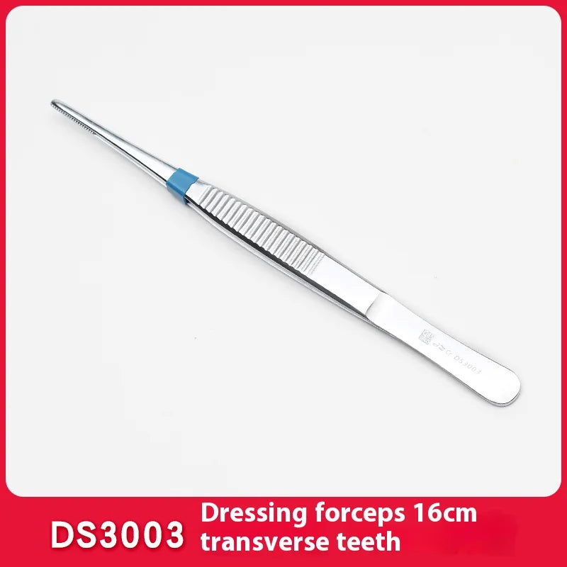 Stainless Steel Tissue Tweezers Hook Forceps Round Head Dressing Qme c