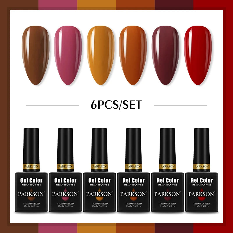 PARKSON Lot Gel Polish Semi-permanent Nail Hybrid Varnishes Base Coat Qme ZH08