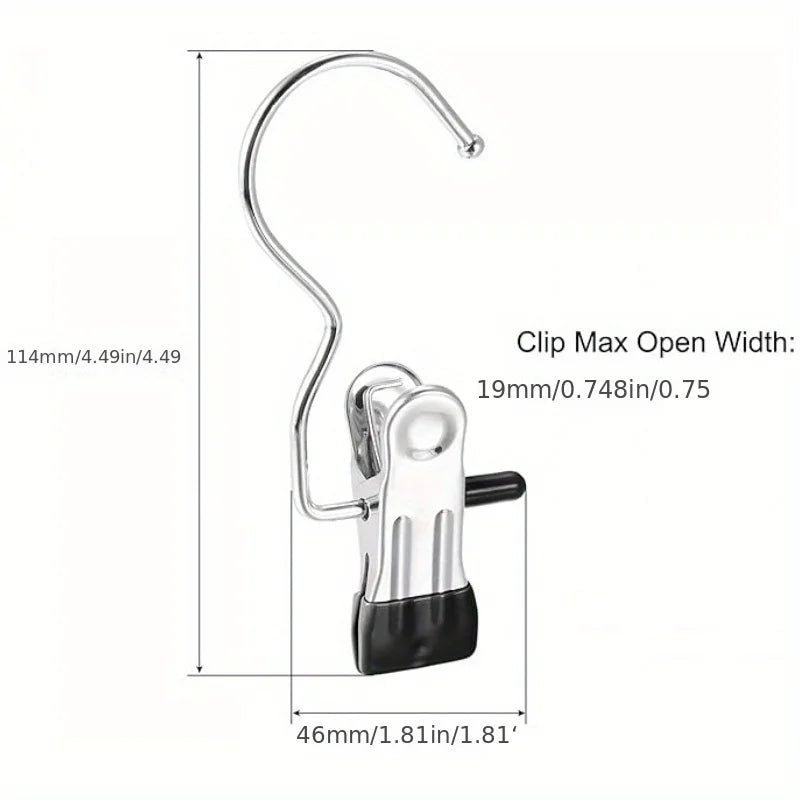 Multi Functional Metal Pants Hangers With Anti Slip Clips Space Saving Closet Organizer For Jeans Skirts Trousers Storage Qme