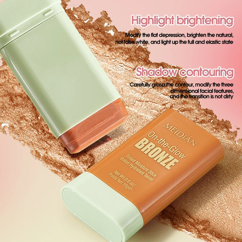Durable Waterproof Powder Blusher Stick Vibrant Multi Options Rich Qme
