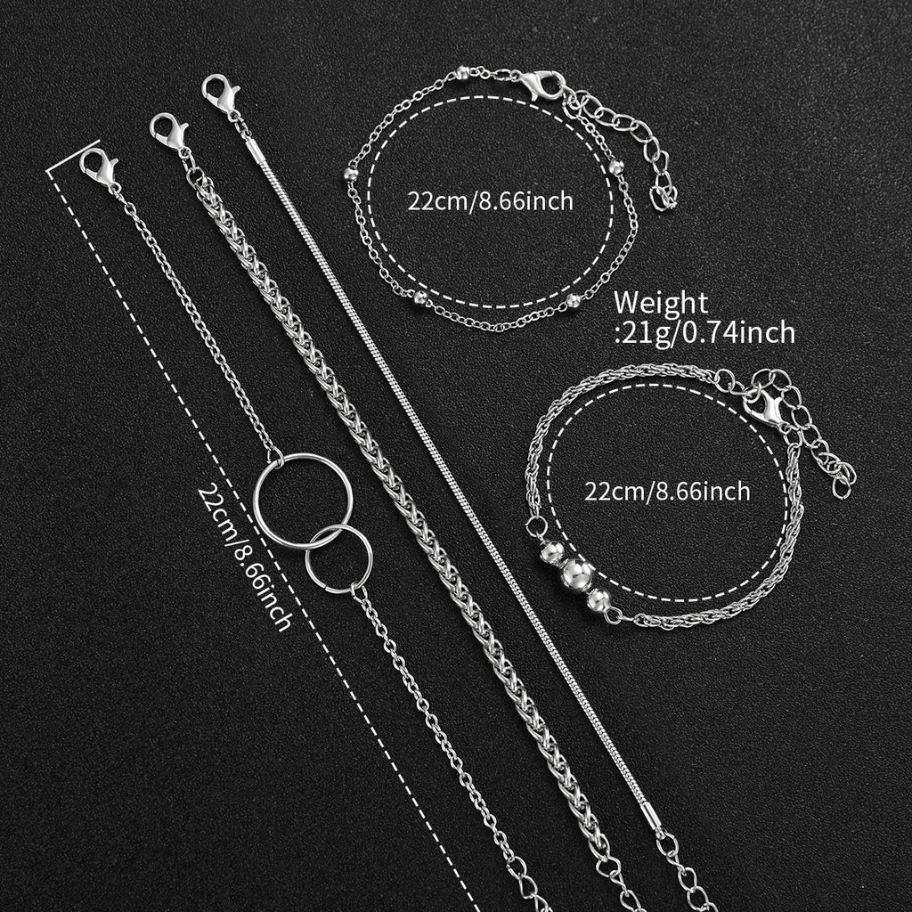 6 Pçs/set Moda Roma Dial Mulheres Relógio de Quartzo Banda de Liga de Prata Feminino Relógios de Pulso Pulseiras Conjunto Qme