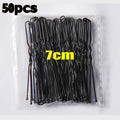 5/6/7cm Black Hair Clips U-Shaped Bobby Pin Invisible Wavy Hairpin Hairstyle Styling Metal Hair Grip Barrette Hair Accessories Qme 7cm
