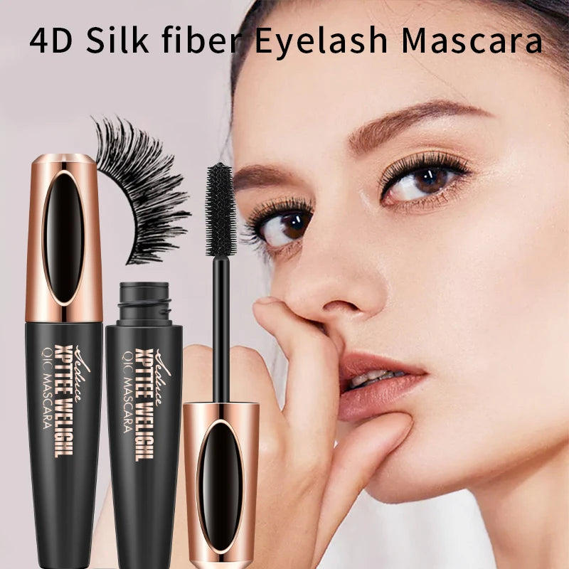 1pcs 4D Mascara Thick Slender Curly Waterproof and Sweatproof 24h Lasting Effect Without Smudge Mascara Makeup Tools Qme