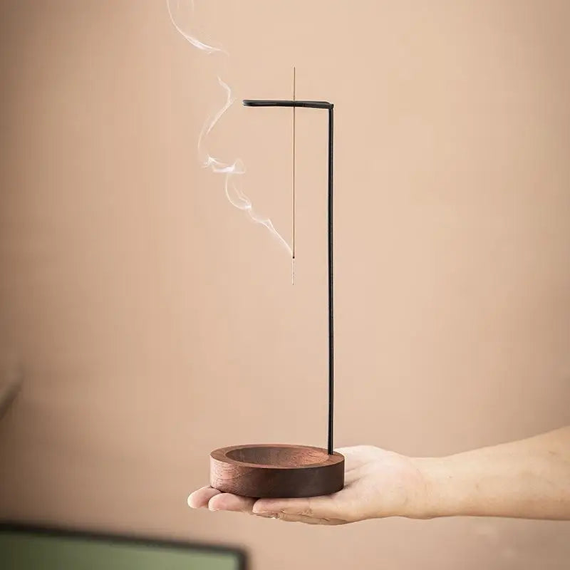 Creative Upside Down Incense Burner Incense Stick Holder Wooden Anti-Ash Design Incense Stick Meditation Spa Room Home Decor Qme