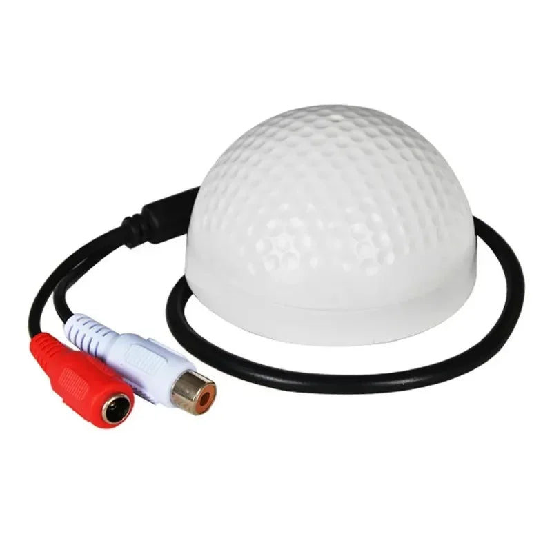 Audio Monitoring MIC Sound Pickup Microphone Audio Pickup Half Ball Sound Monitor for CCTV Surveillance Security Camera Qme