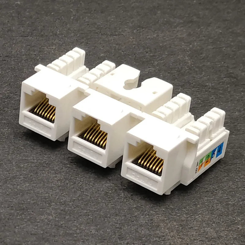 10pcs Cat5E 110 Punch Down Keystone Jack RJ45 CAT5 Network Qme
