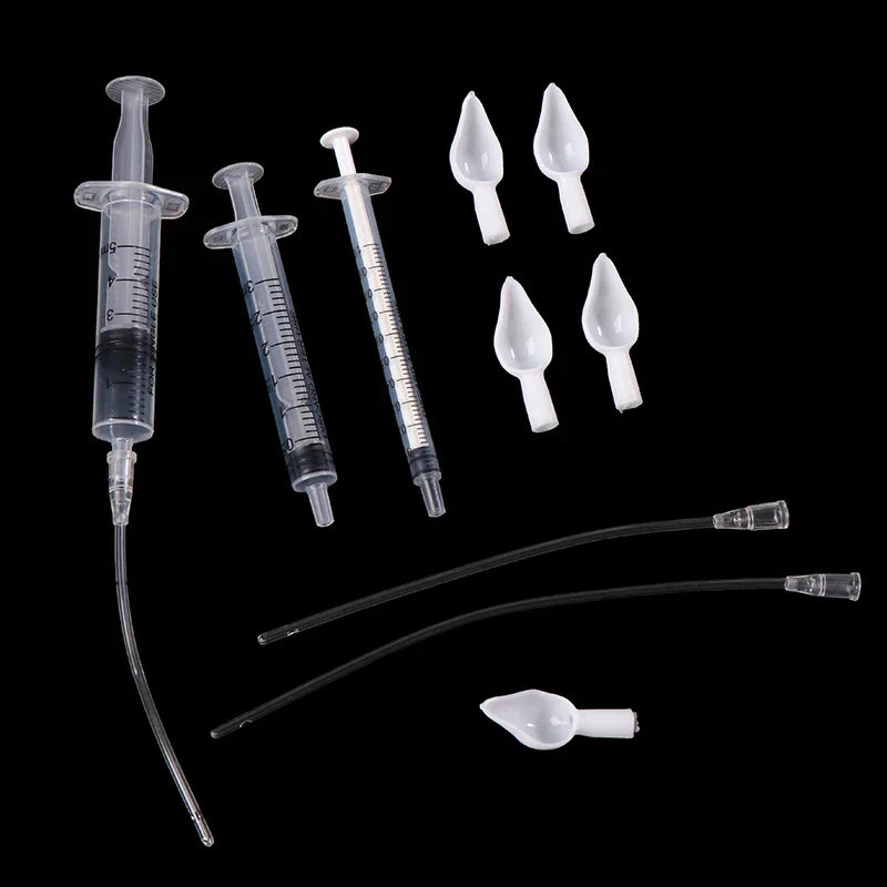 9/10Pcs Parrot Bird Feeding Dropper Hose Small Pet Feeder Needle Tube Liquid Injection Hose Spoon Kits Qme