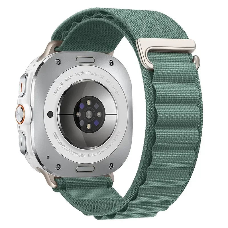 Alpine Loop For Samsung Galaxy Watch 7 Ultra Strap 47mm Accessories Sport Nylon Bracelet correa Galaxy watch ultra band 47 mm Qme PineGr Galaxy Watch Ultra