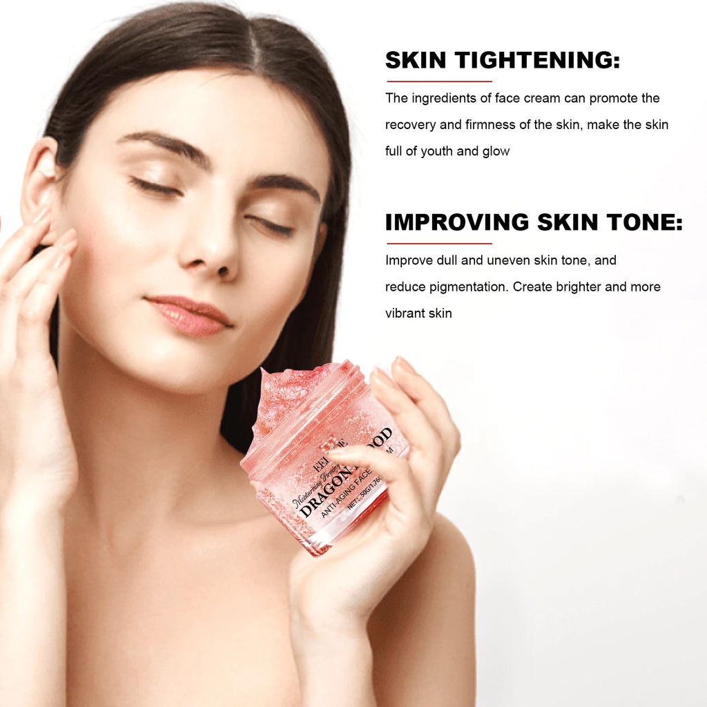 Dragon Blood Face Cream Fade Fine Lines Pore Shrinking Facial Rejuvenation Nourishing Brightening Firming Moisturizing Cream Qme