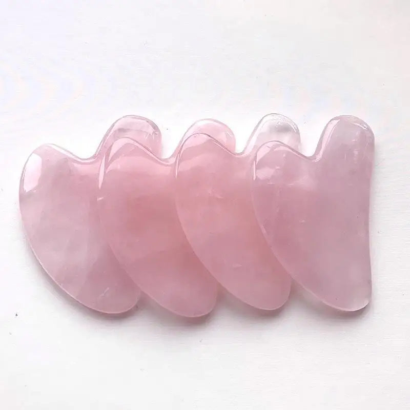 Heart Guasha Stone Face Rose Natural Jade Massage Tool Chin Nose Qme