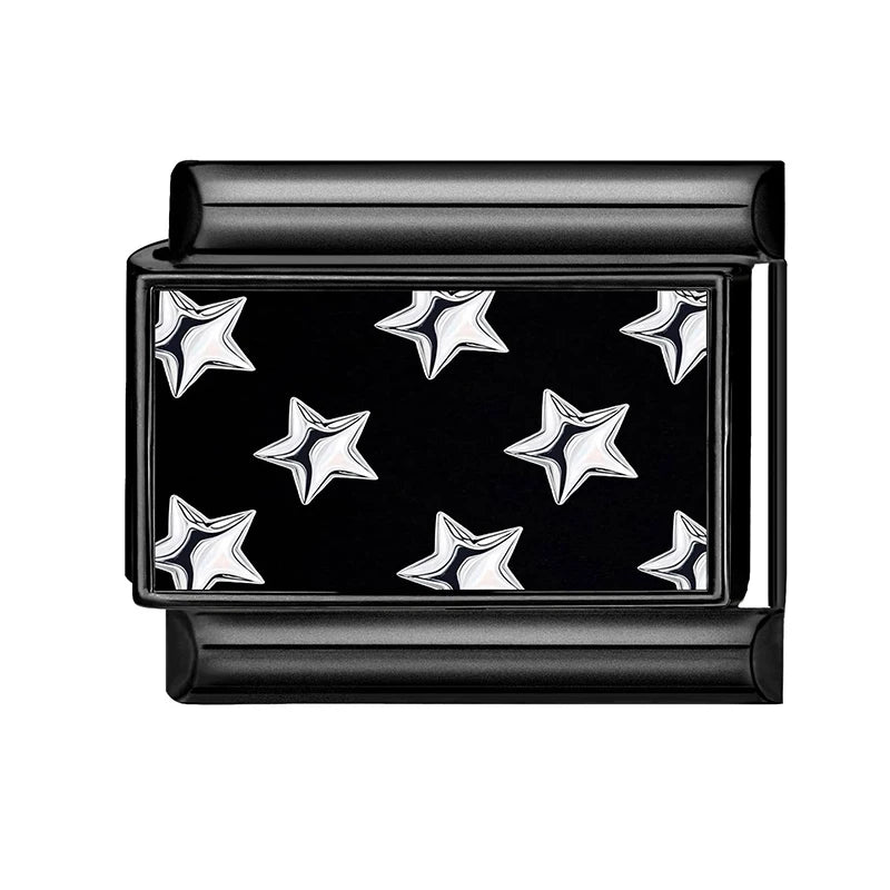 Fashion Women's Daisy Sun Stars NO.8 Ball Italian Charm Links Fit 9mm Bracelet Stainless Steel Jewelry Making DIY Bracelet Gifts Qme S 13
