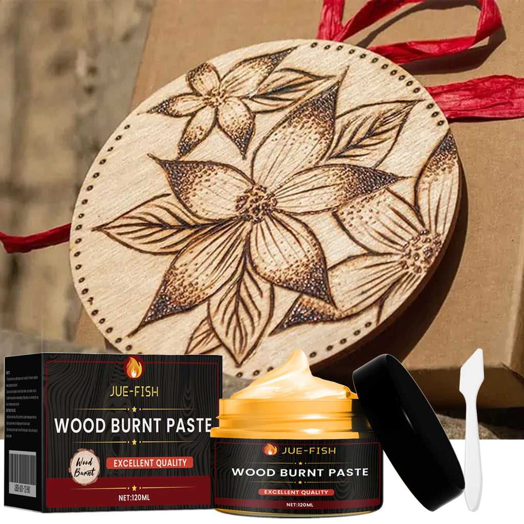 Original Wood Burning Paste Quickly Shaping Patterns Inspiring Artistic Creativity Easy to Use DIY Pyrography Wood Burning Cream Qme