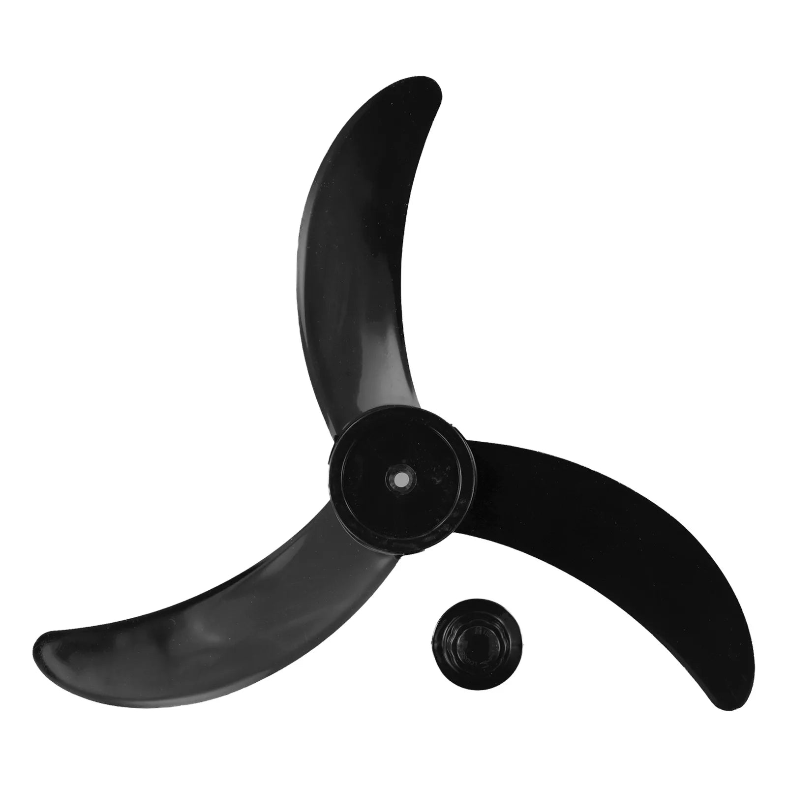 Plastic 18 Inch Fan Replacement Assembly For Standard Electric Fans With 3-Blade Pattern And 8mm Shaft Opening Qme Black