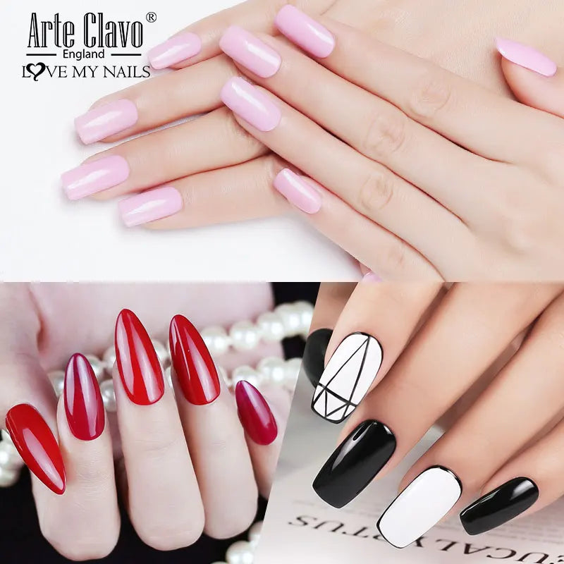 Arte Clavo Red Series Nail Polish Party Colors Gel Varnishes All Qme
