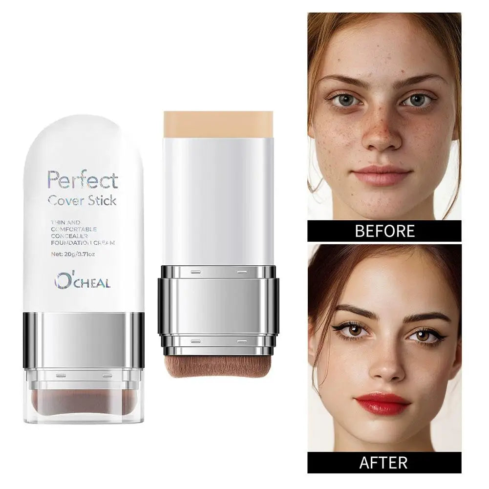 Perfect Cover Stick Concealer Foundation Stick, Lightweight Natural Coverage, Smooth Texture Easy Application For Daily Makeup Qme