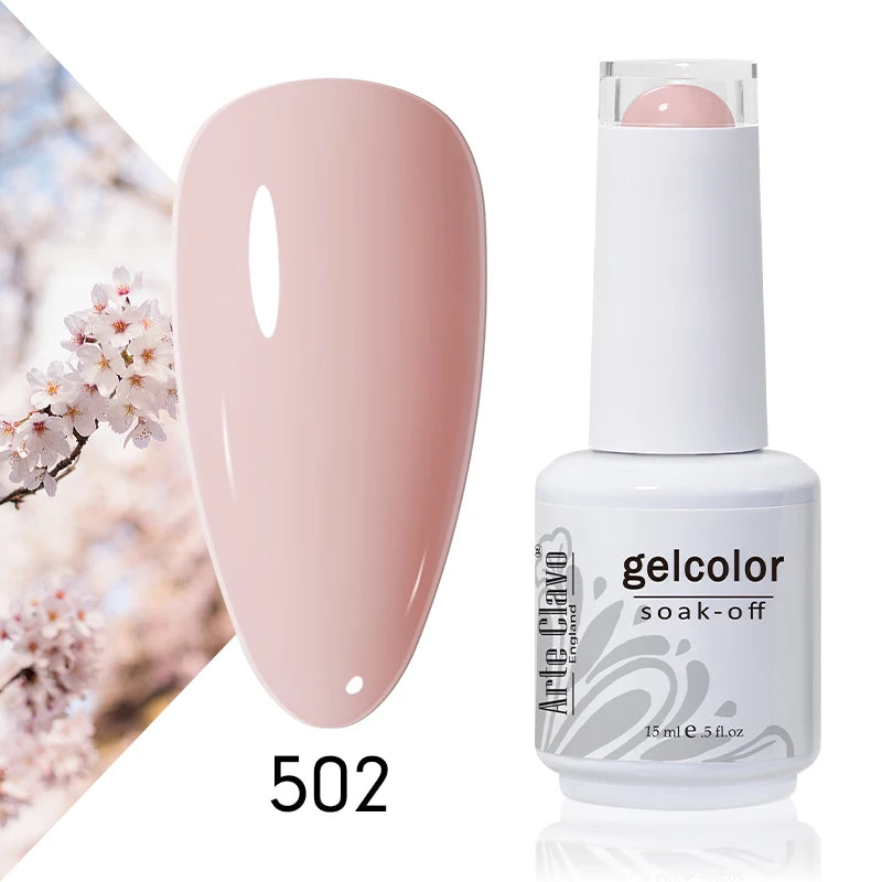Arte Clavo Solid Gel Nail Polish Rainbow Summer Varnish Soak Off