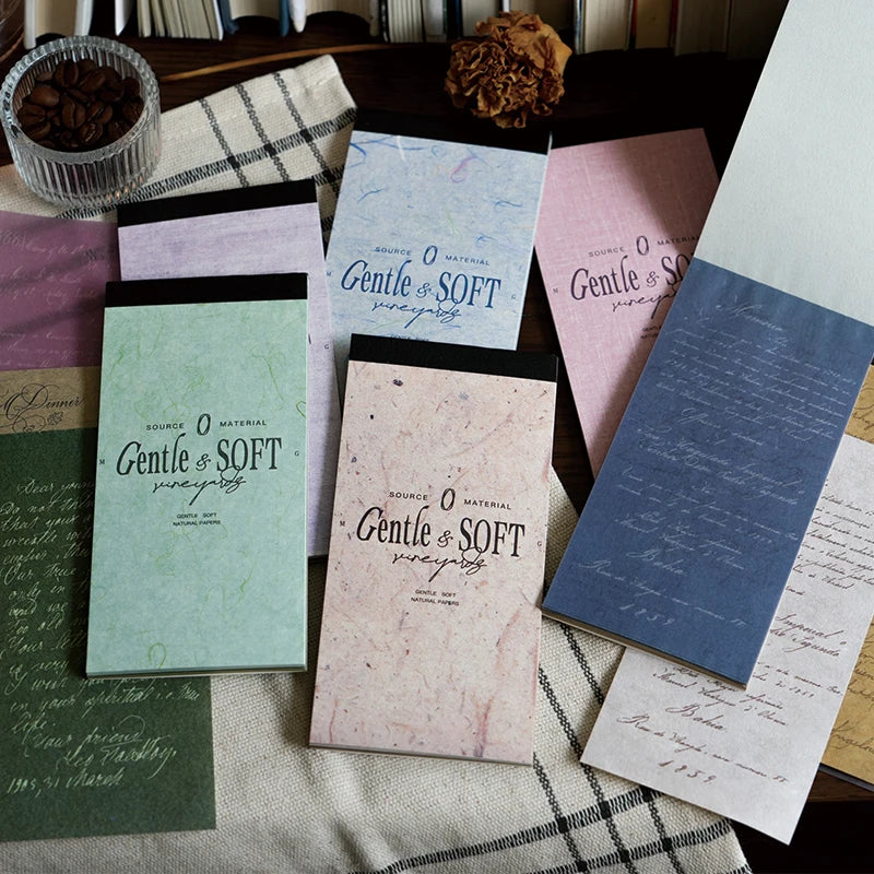 30 pcs Vintage Gentle monologue Decorative paper writable memo Diy Diary Album Scrapbooking material Creativity Background paper Qme