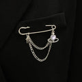 Women Men Brooch Suit Tassel Chain Lapel Pin Shirt Collar Brooch Badge Retro Pins Wedding Party Dance Neckwear Accessories Qme A8