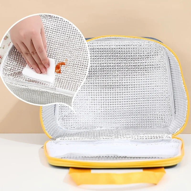 Lunch Box Insulated Bag Portable Student Qme