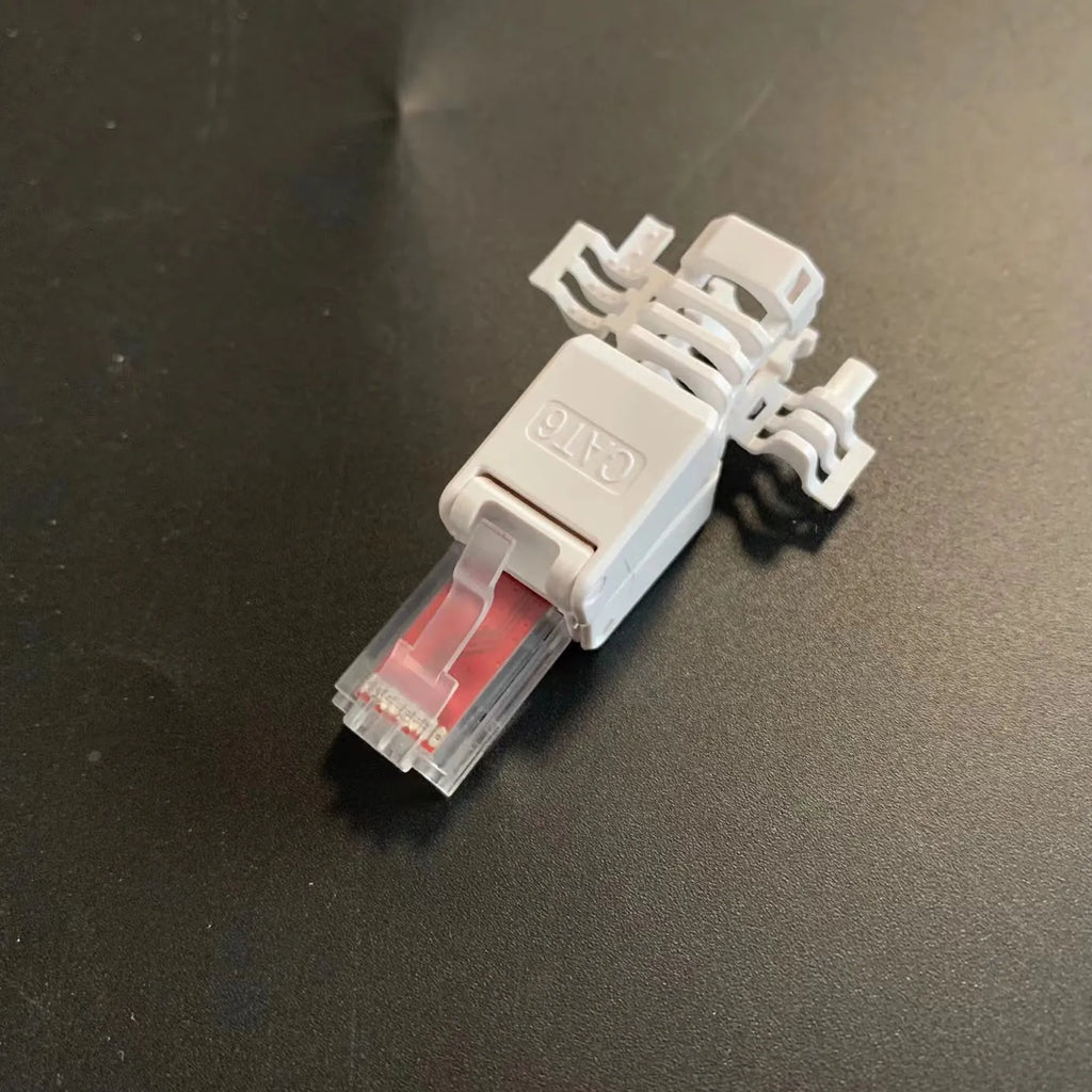 5pcs No Crimp Connectors Ethernet Cable Tool-less Crystal Head Plug CAT6 RJ45 Connector Qme