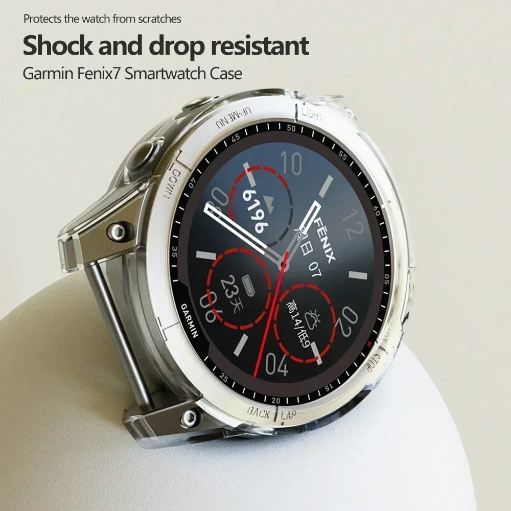 TPU Protective Case Cover for Garmin Fenix 7 7S 7X Smart Watch Clear Colorful Soft Protector Epix Pro 51mm 47mm 42mm Cover Shell Qme