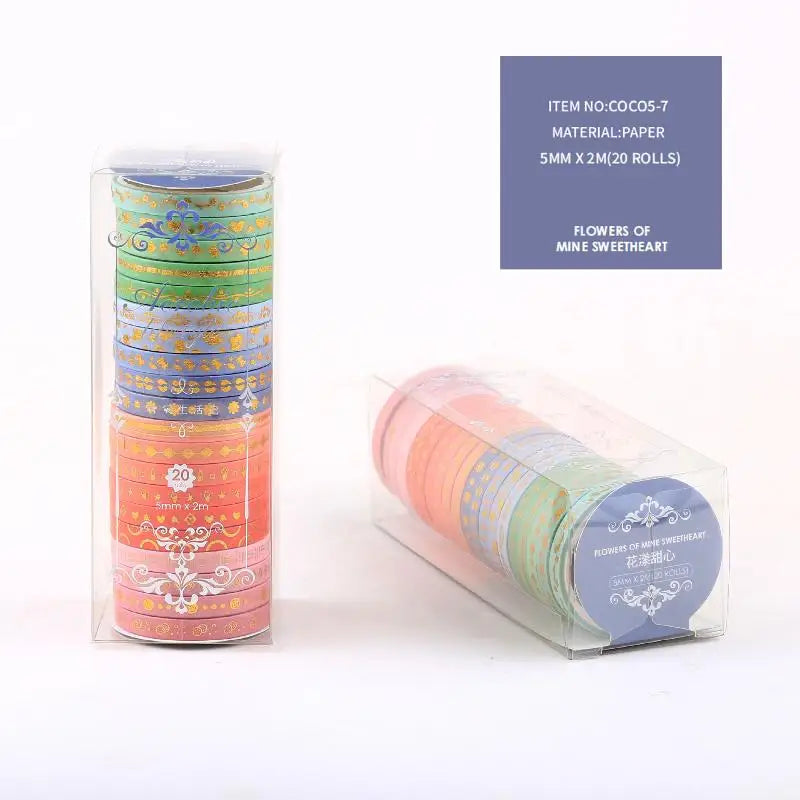 Washi Tape Gold Foil Decorative Adhesive Scrapbooking Ribbons Diary Qme 07