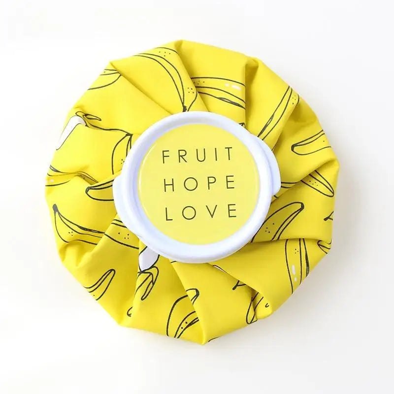 Reusable Ice Water Bag Adults Cold No-leak Elastic Breathable Cute Qme yellow