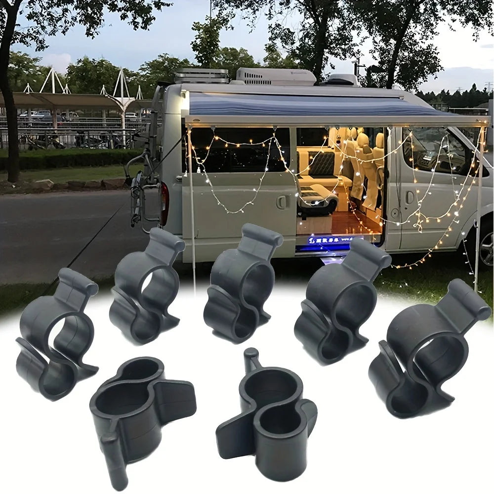 Awning Clip Black Standard Awning Clip for Rope Light, Slide into Awning Roller Bar Channel to Create a Convenient Hook Qme
