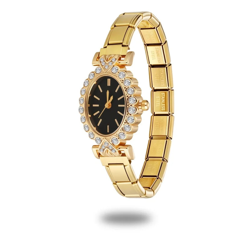 2026 Fashion Men Women's Stainless Steel Rotate Shaking Pearls Round