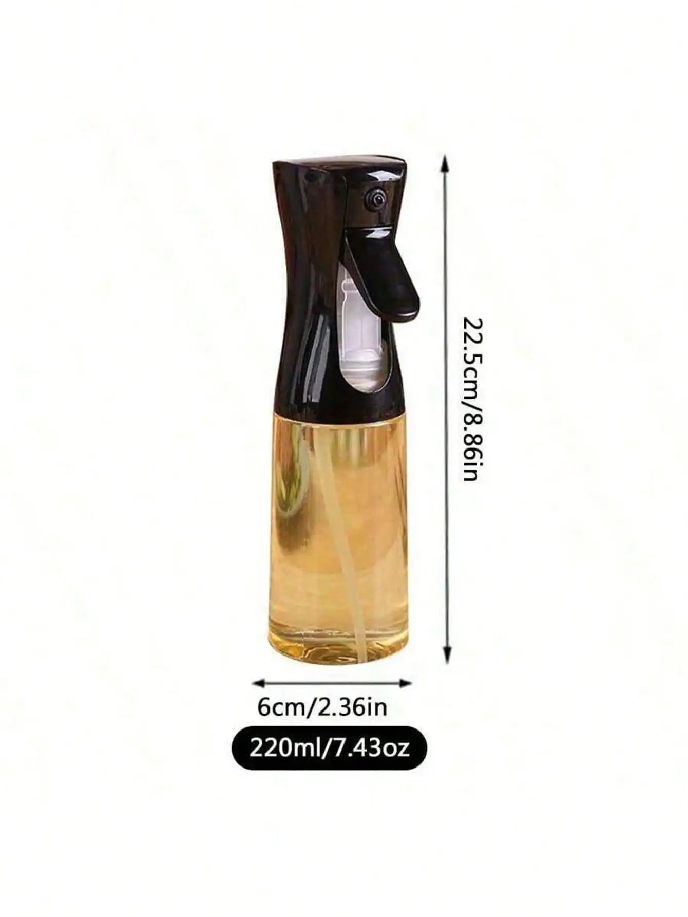 Baking Oil Spray Bottle Kitchen Cooking Olive Distributor Camping Qme black