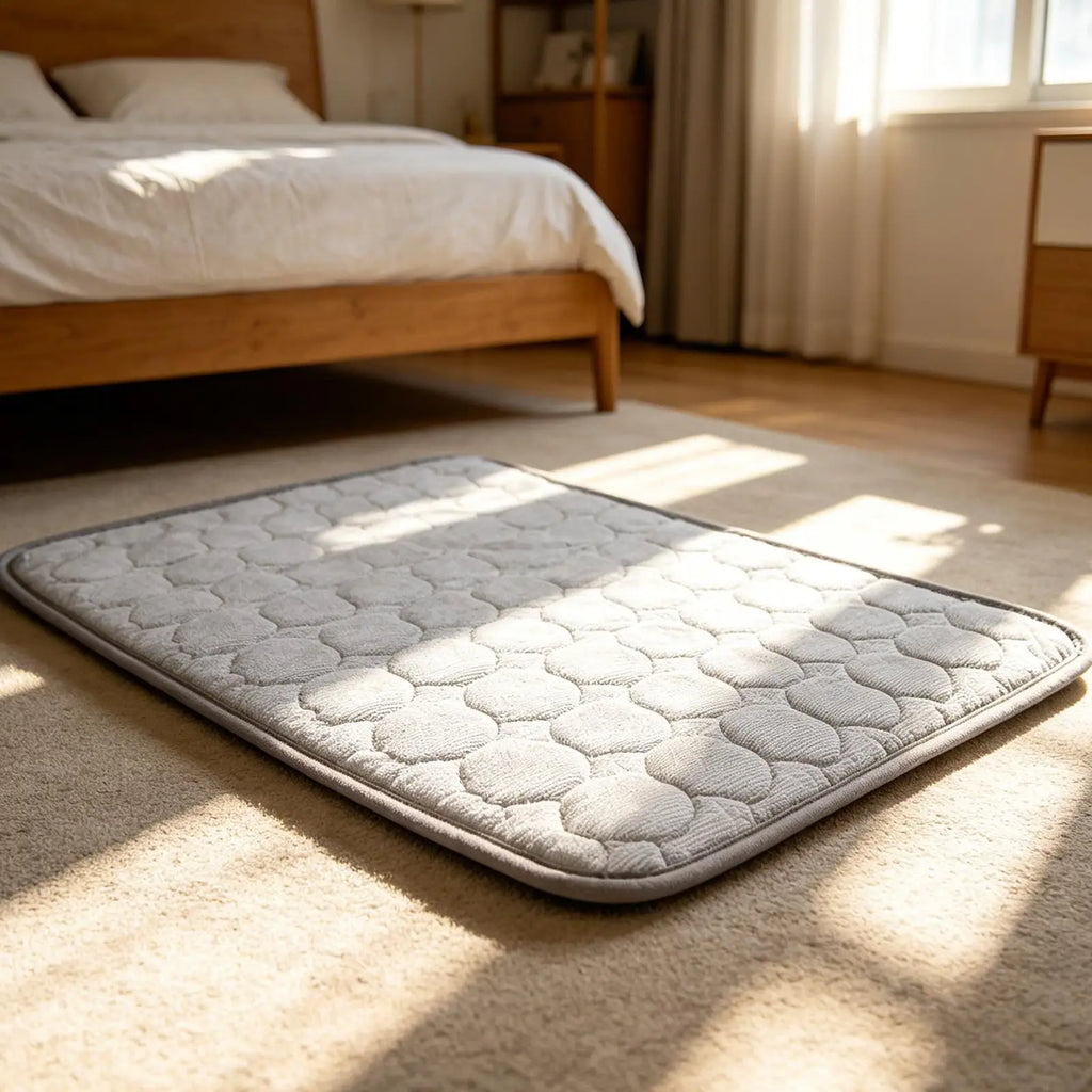 Dog Cooling Mat Washable Sleeping Rug 100x75cm Self Cooling Pet Mat For Small Medium Large Dog Kitten Crate Kennel Floor Sofa Qme