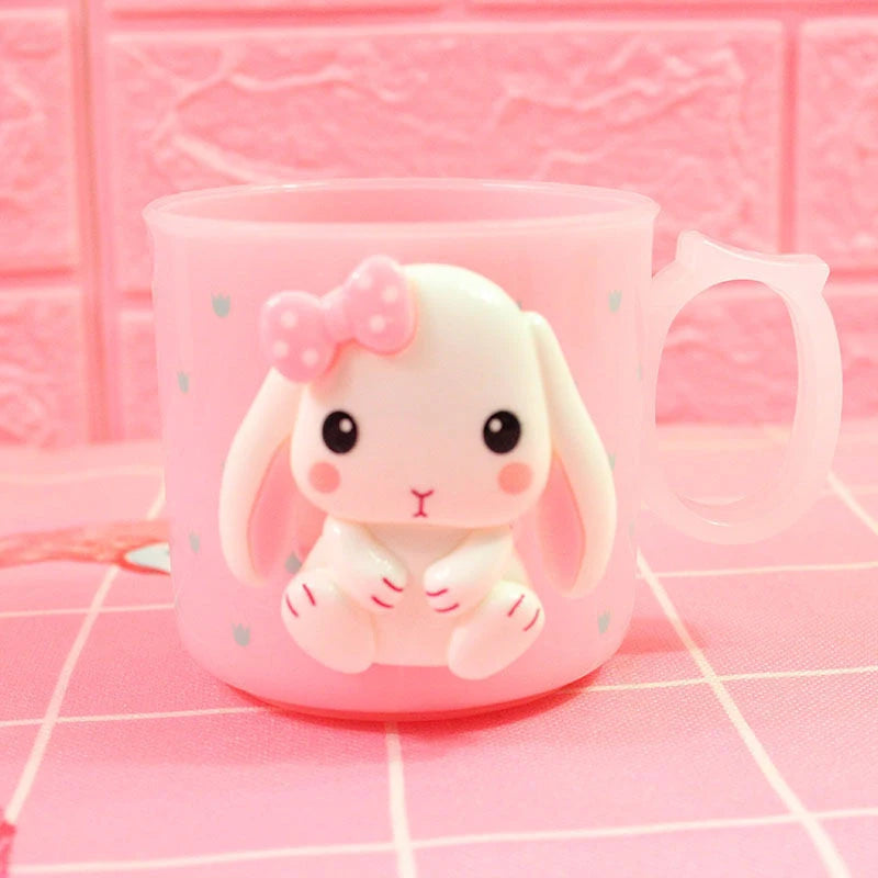 Hello Kitty Cartoon-themed Couple's Toothbrush Cup Mouthwash Bathroom Qme