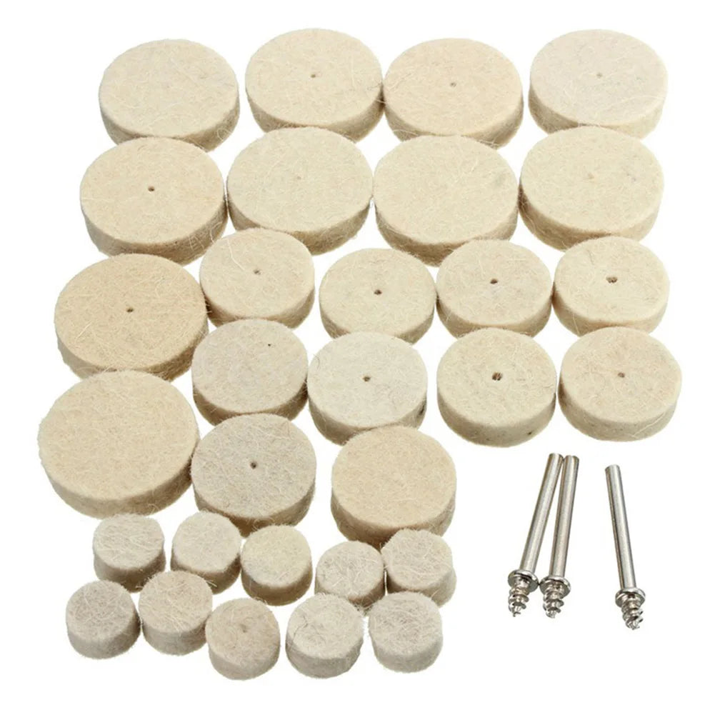 Wool Felt Polishing Wheel Cloth Buffing Disc Jewelry Mirror Sanding Qme
