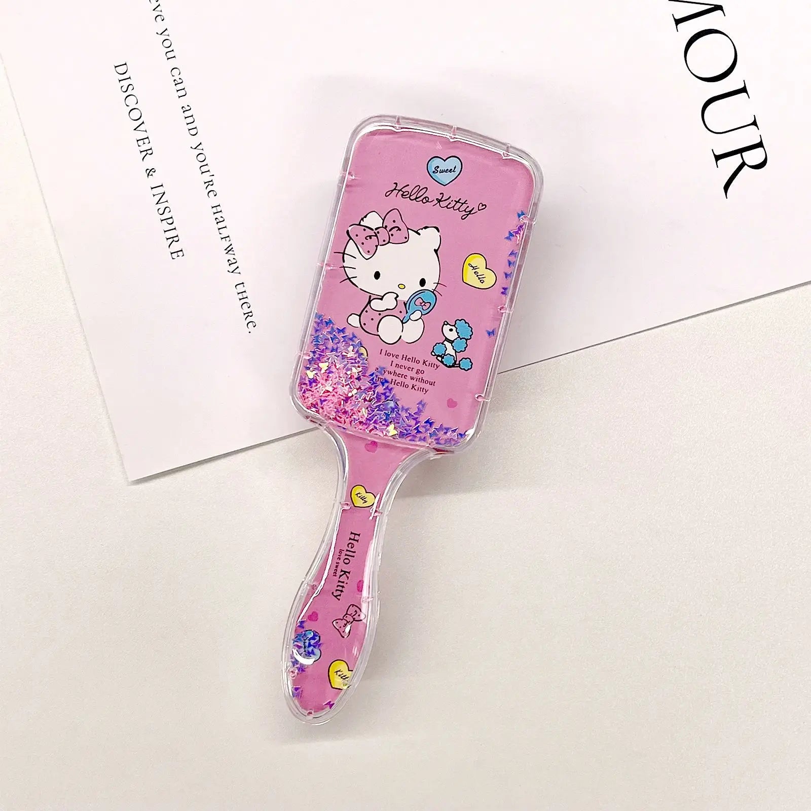 Hello Kitty Kuromi Square Clear Comb Cartoon Cushion Comb Hair Comb & Scalp Massager Air-Cushion Comb Qme 5