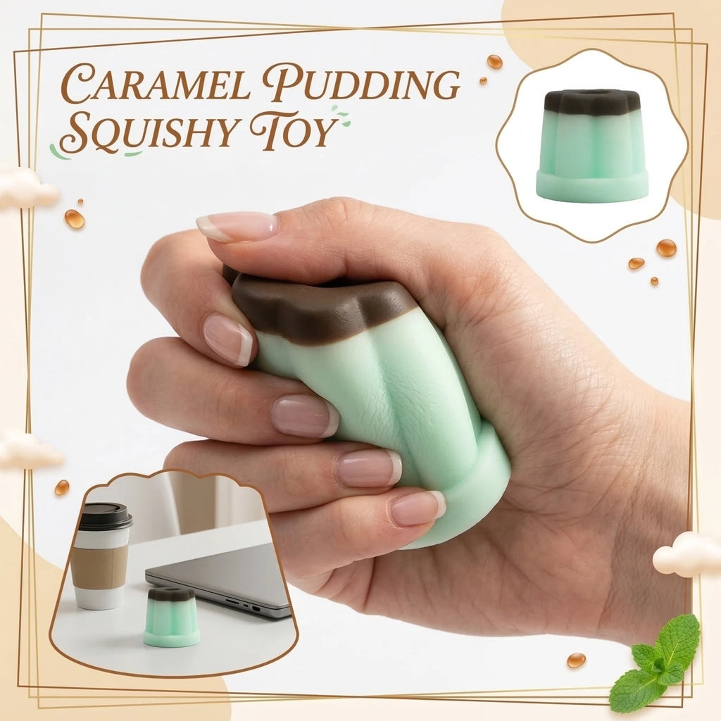 Simulated Colorful Caramel Pudding Squeezable Toys Slow Rebound Hand Toys for Stress Relief Cute and Fun Holiday Gifts Qme