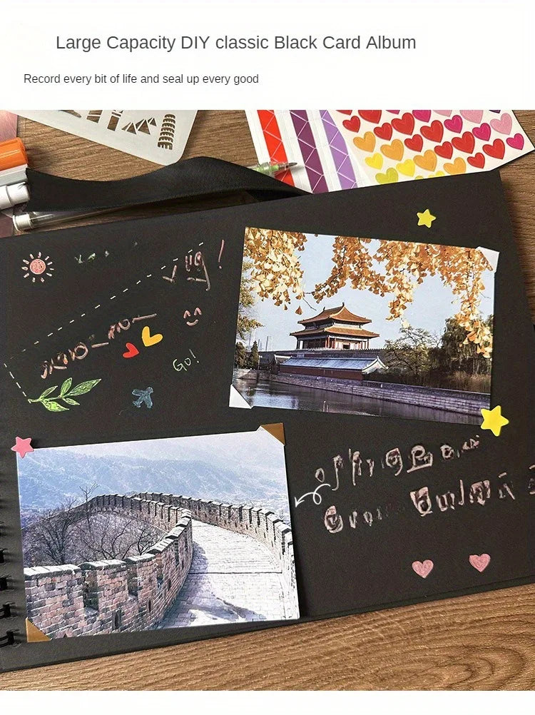 Scrapbook DIY Picture Book Album 40 Pages(29*20.5cm), Large Capacity, Pictures Album Book Birthday Wedding Anniversary Qme