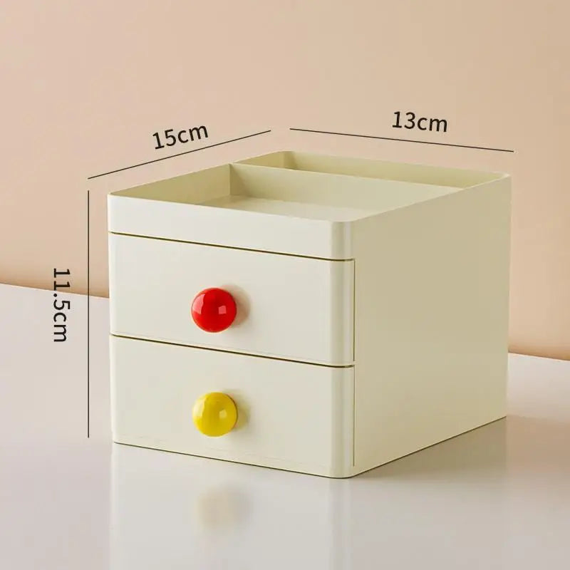 Dopamine Desktop Storage Cabinet Drawer Student Desk Stationery Box Qme one size B
