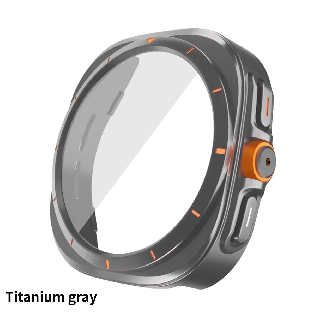 Change To Ultra Case for Samsung Galaxy Watch 7 6 44mm 40mm Upgrade To Galaxy Watch Ultra 47mm Tempered Glass Screen Protector Qme Brushed Slate Galaxy Watch 7 44mm