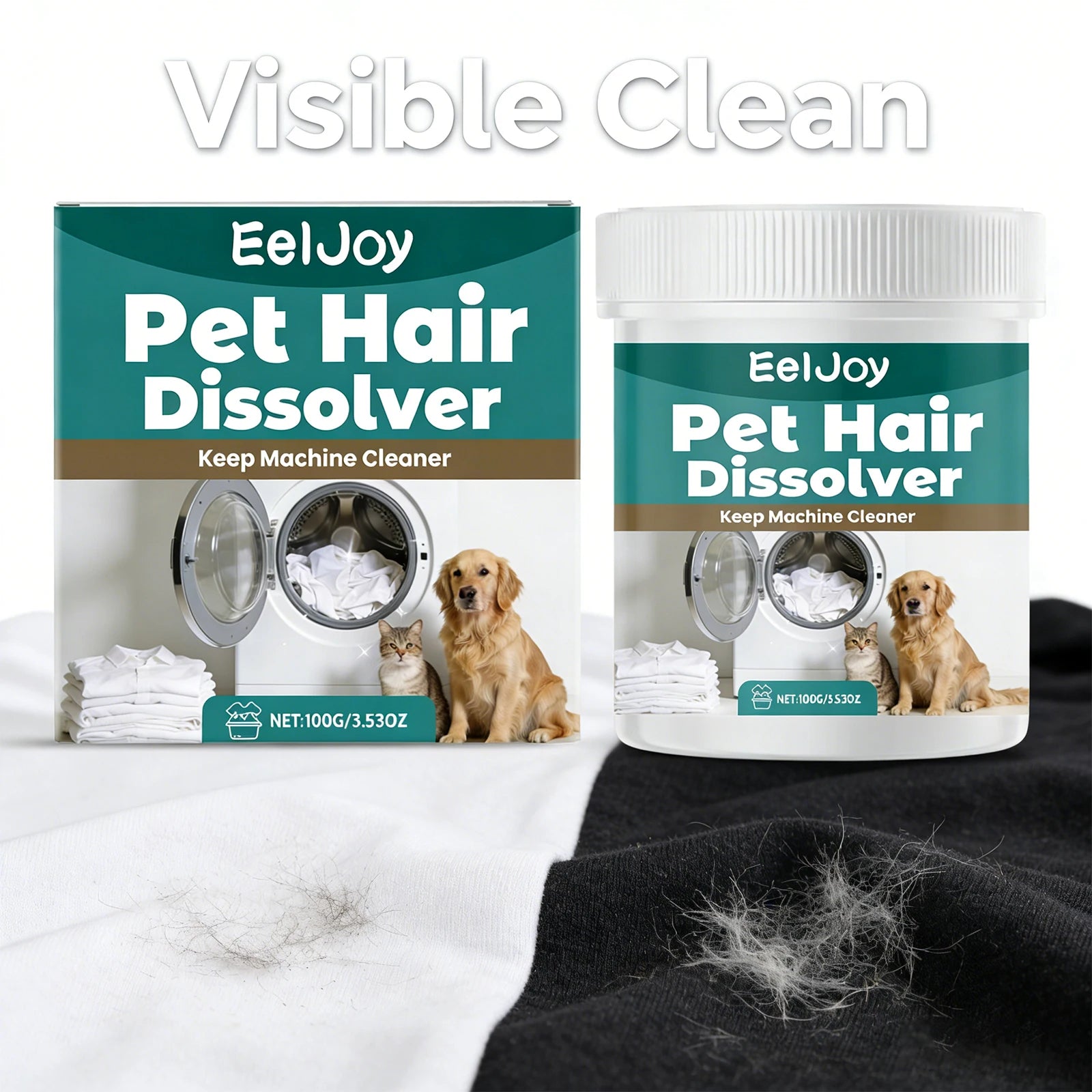 Pet Hair Dissolving Agent Decompose Pet Hair Clean Clothing Reduce Hair Residue Safe for Fabrics Household Clothing Care Cleaner Qme