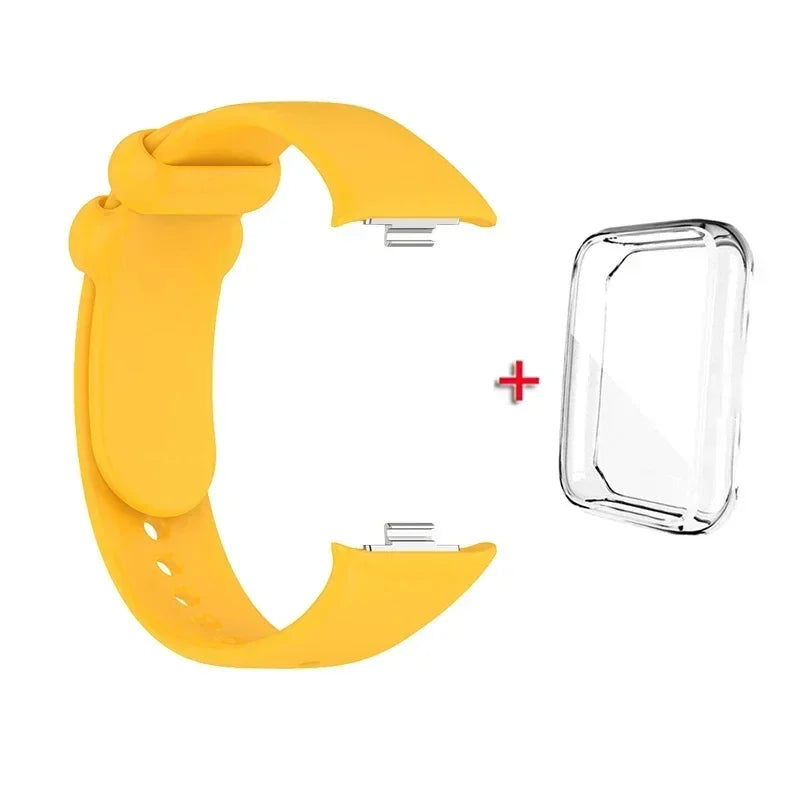 Strap+case for Xiaomi Mi Band 8 Pro Strap Smart Band Protective Case Silicone Wristband Bracelet for Miband 8Pro Qme