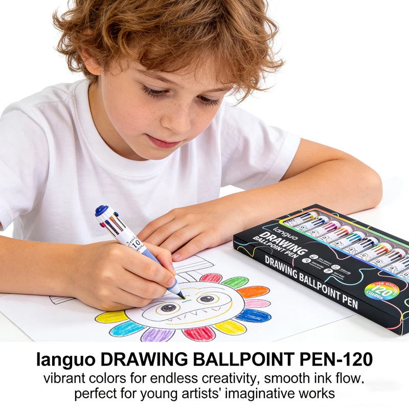 3/6/12 Pack of 10-color Colorful Ballpoint Pens - Smooth Rollerball Pen, Bullet Tip Ideal for Students and Prize Gifts, Suitable Qme