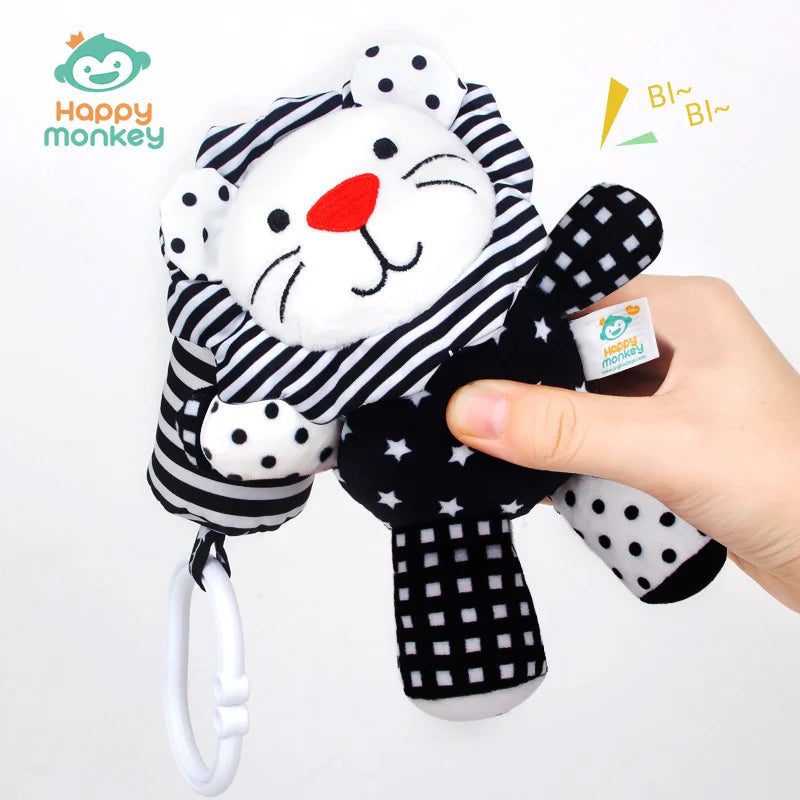 Lovely Animal Bell Hanging Decor Infant Bed Car Hanger Fluffy Plush Qme
