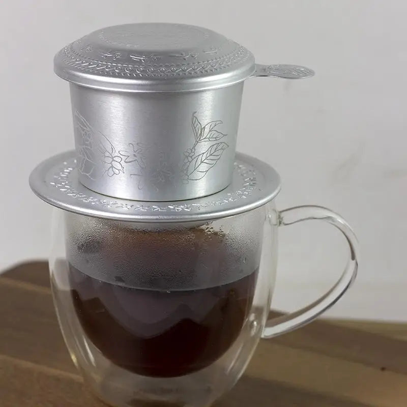 1 Set Portable Coffee Dripper Vietnamese Coffee Filter Compact Coffee Supplies Aluminum Coffee Accessories For Lovers Unique. Qme