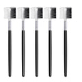 Dual-headed Eyebrow Comb Makeup Brush Beauty Tool Professional Lash Qme black-5pcs